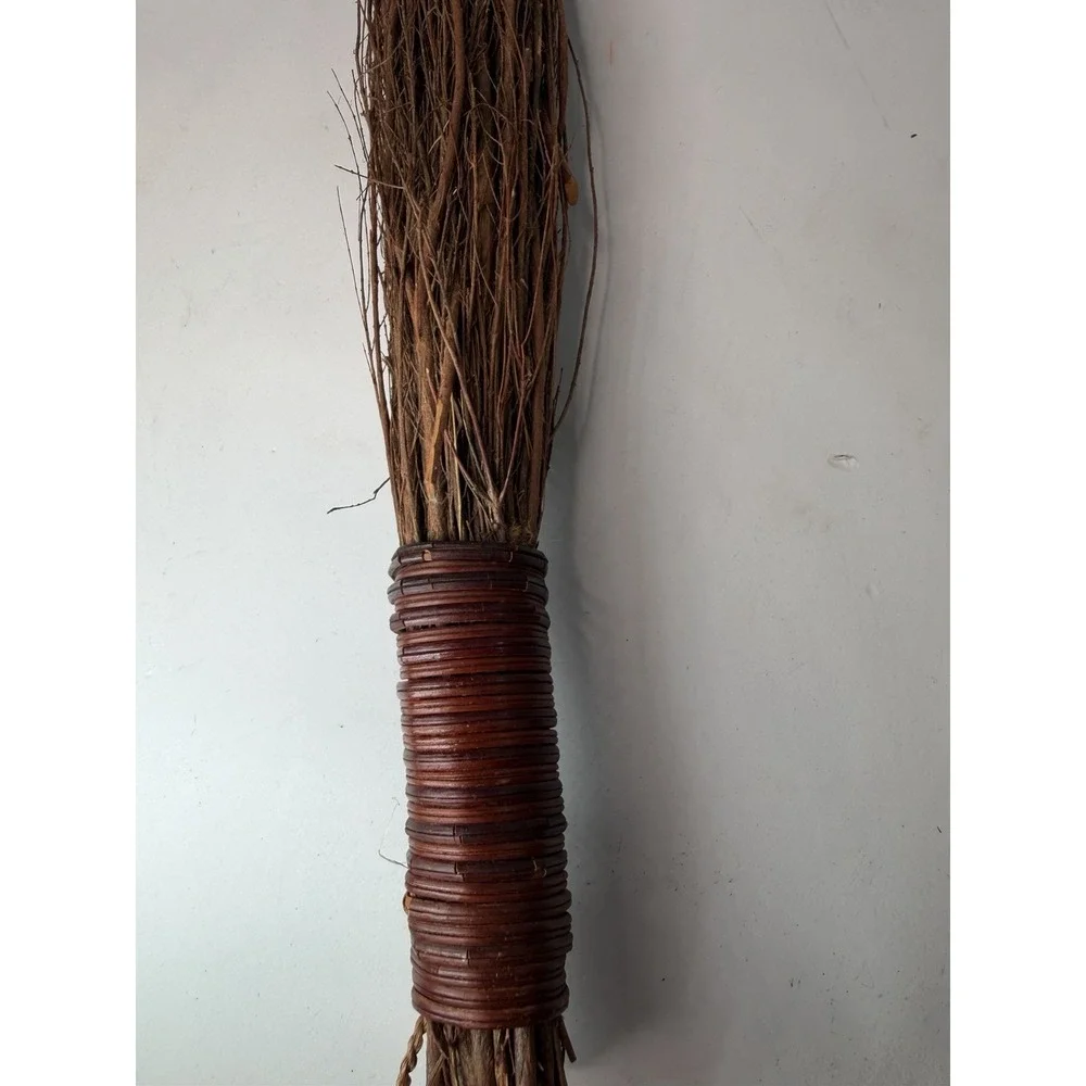 36 In. Scented Cinnamon Broom Natural Twigs Rope Tied Fireplace Rustic